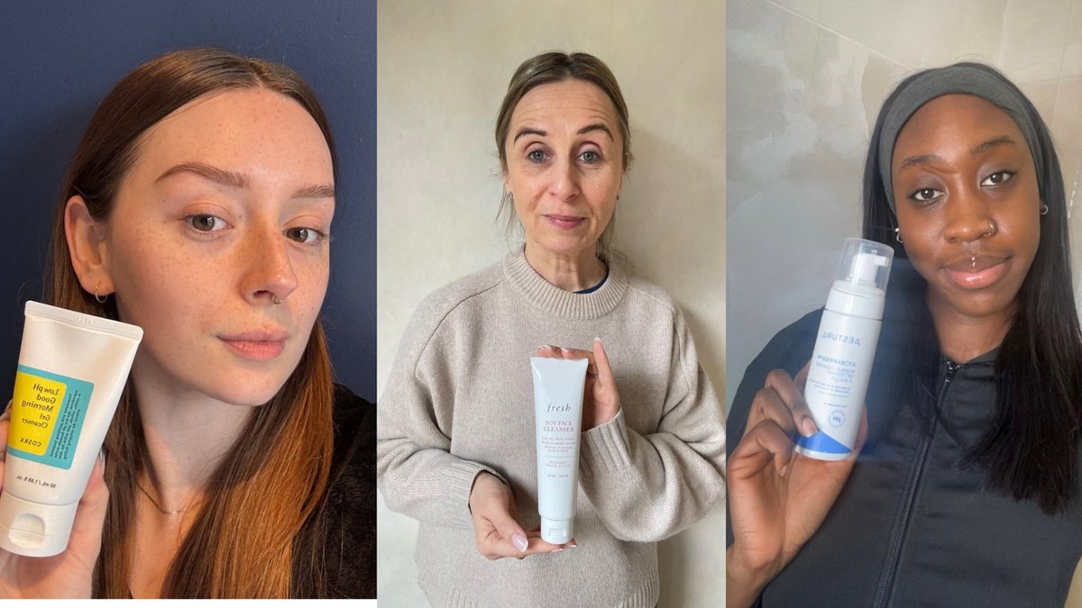 Morning skincare routine with natural light